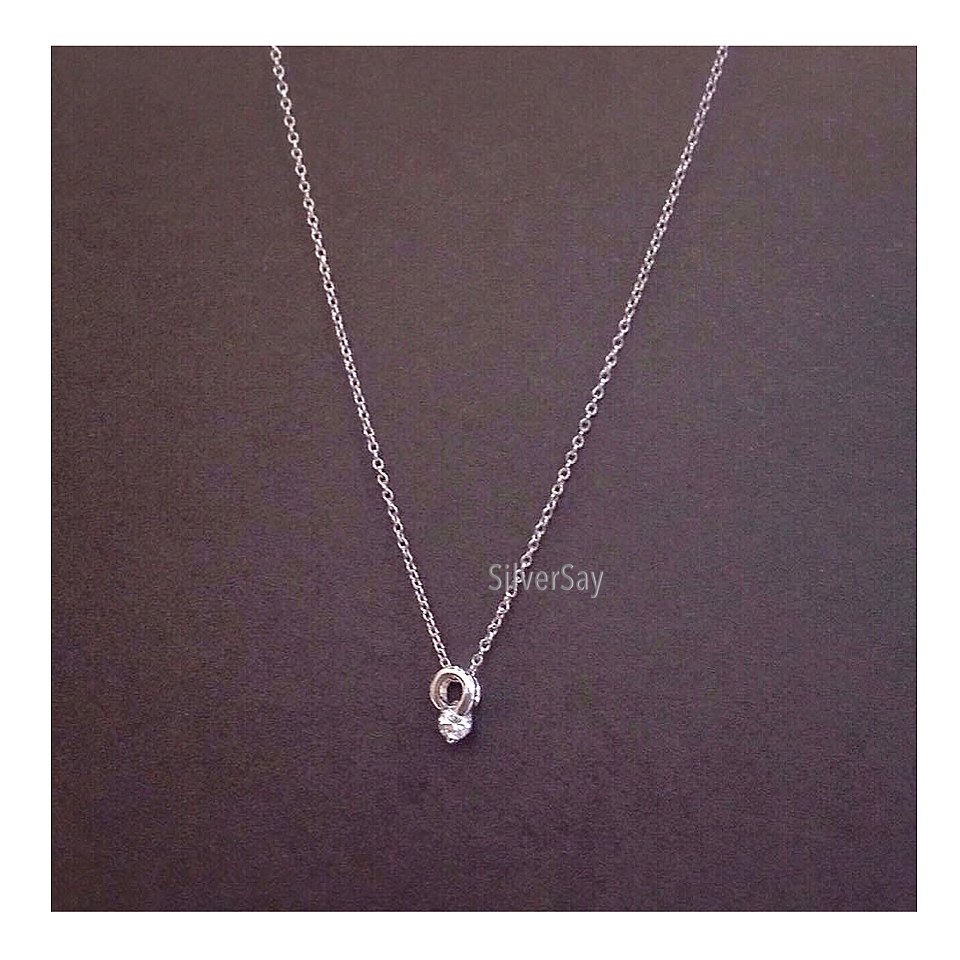 จี้จิ๋วฝังเพชรสวิส 3 มม./ร้อยสร้อยผ่านด้านใน/สีทองคำ22k