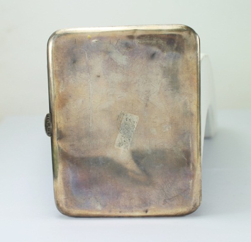 SI142 ตลับเงินอังกฤษ เงินแท้ นน. 114.4 กรัม กว้าง 7.8 cm ยาว 10 cm