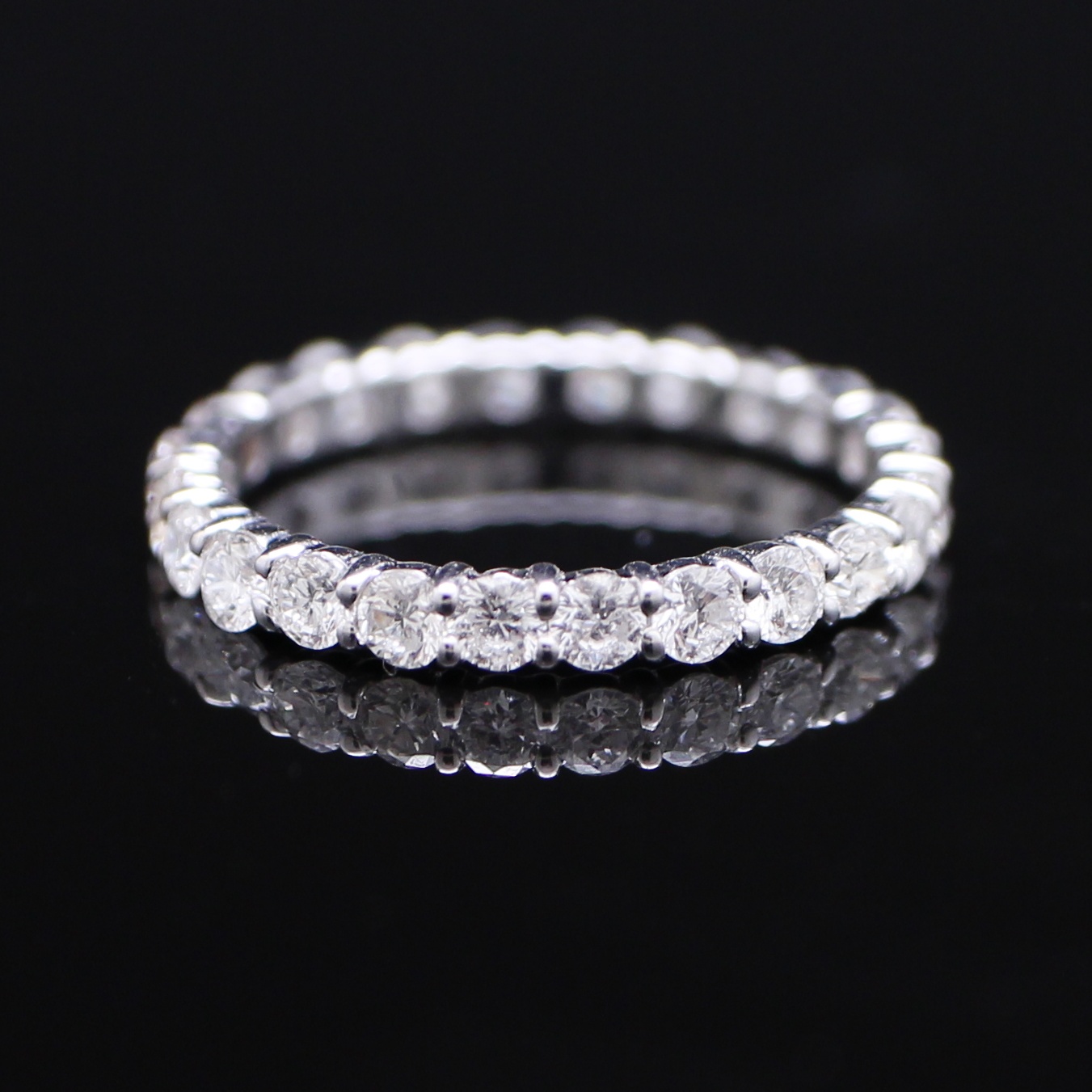 RG250727 แหวนเพชรรอบนิ้ว เพชรแท้ 24 เม็ด 1 กะรัต ทองแท้ 14k นน.รวม 1.52 กรัม ขนาดแหวน 52