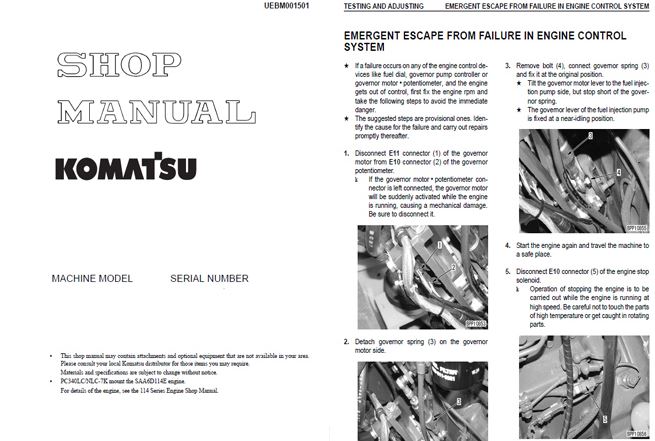 KOMATSU PC200-8 / PC200LC-8 / PC220-8 คู่มือซ่อมรถจักรกลหนัก แม็คโค วงจรไฟฟ้า ไฮดรอลิก รถตักโคมัสสุ KOMATSU SERVICE MANUAL รุ่น PC200-8 PC200LC-8 PC220-8 PC220LC-8
