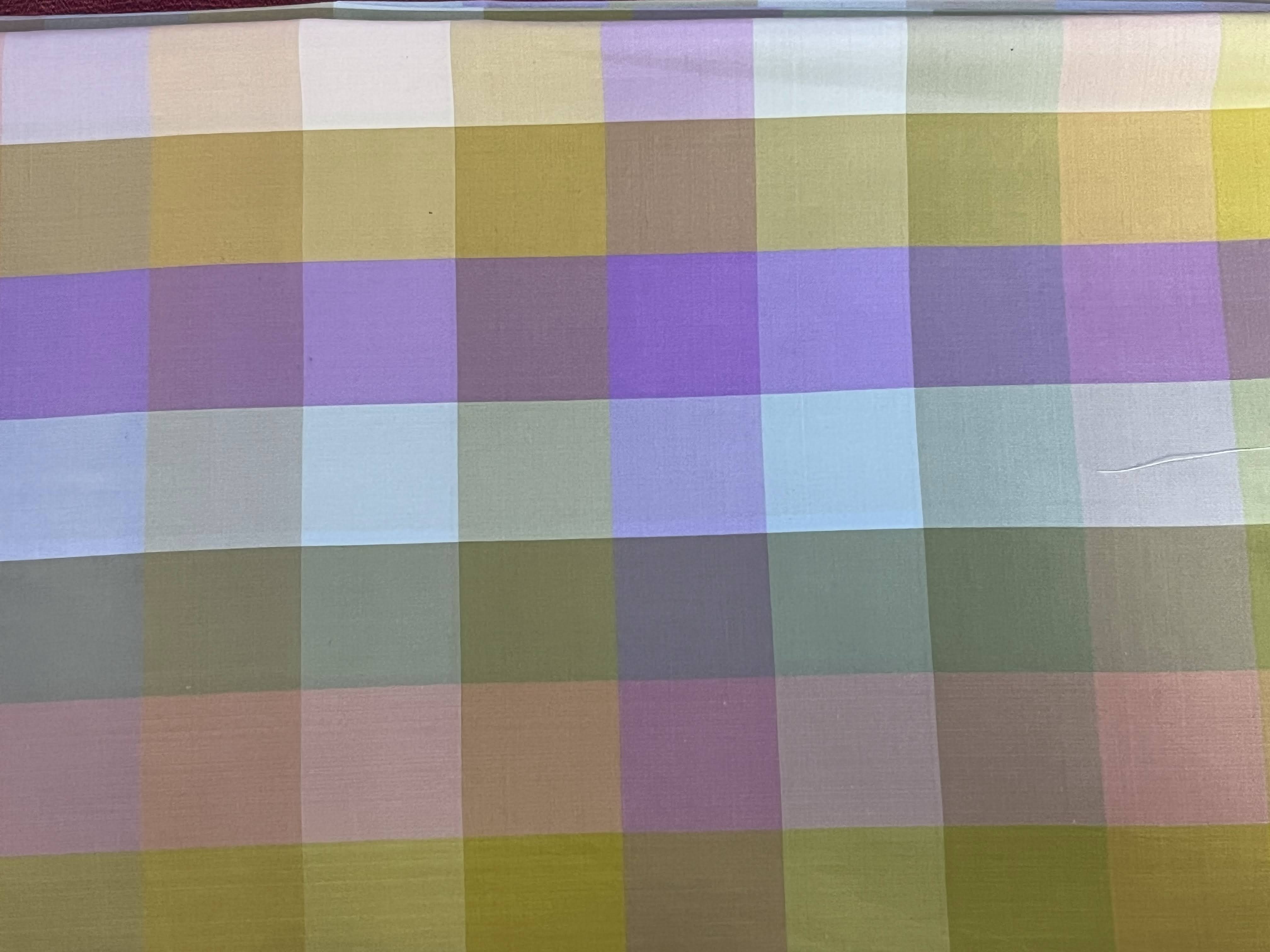ผ้าไหมร้อยสีลายตาราง ไหมแท้ สีธรรมชาติ สีพาสเทลโทนเย็น ตัดขายเป็นเมตร รหัส CISP-76-0722681