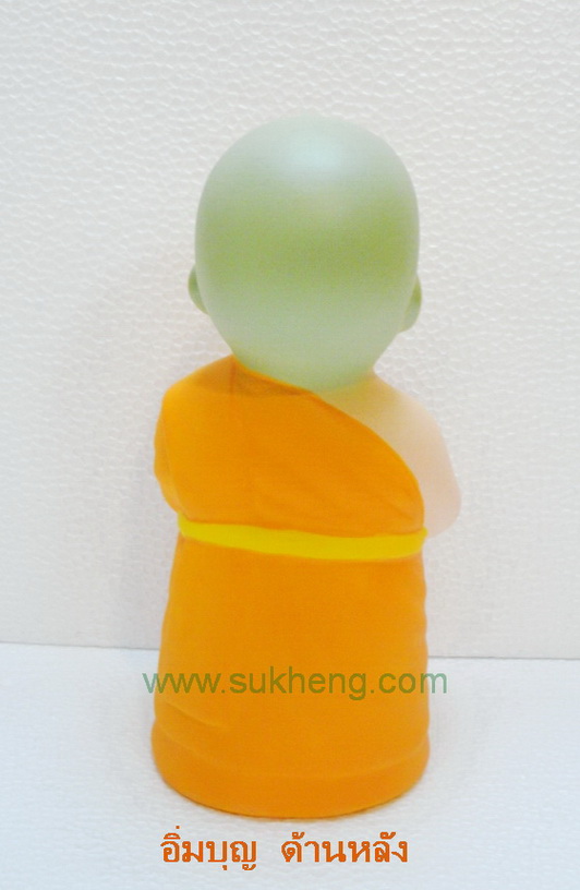 ตุ๊กตาเณรน้อยเซรามิค กระปุกออมทรัพย์ แบบยืนสูง 9 นิ้ว