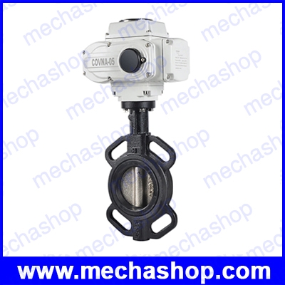 มอเตอร์วาล์วผีเสื้อ DN65 2.5" Motorize Electric Butterfly Valve Wafer Type Cast Iron with On/Off Type Actuator แรงดัน 12V, 24V, 220V, 380V (สินค้า Pre-Order)