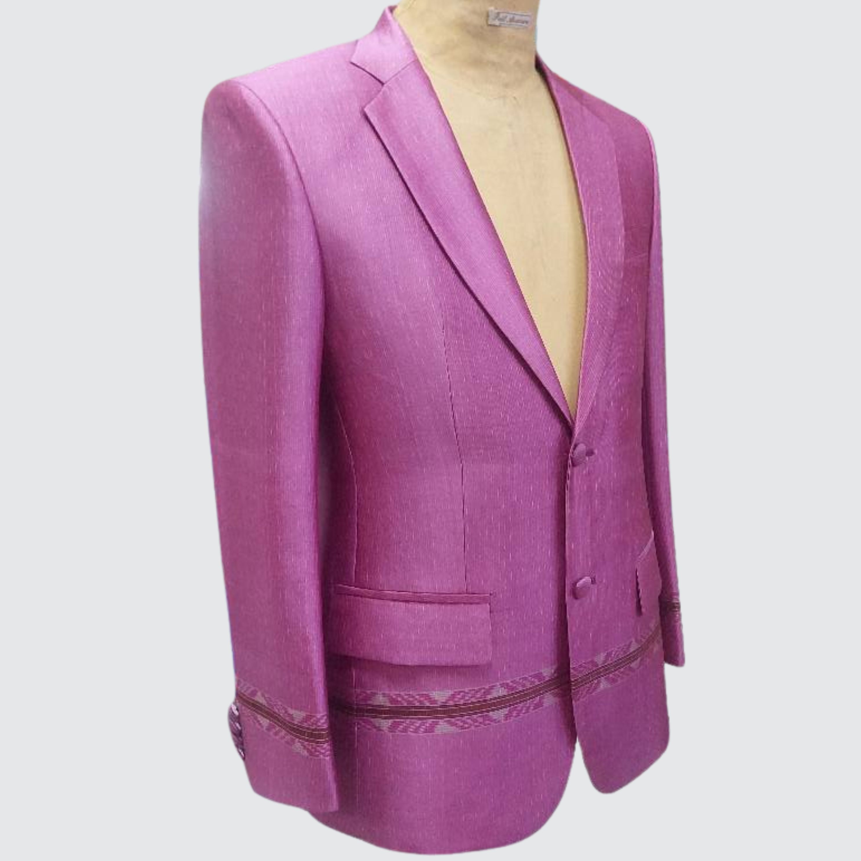 เสื้อสูทสากล ผ้าไหมลายอัมปรม | ตัดเย็บตามรูปร่าง | เลือกผ้า ส่งไซส์ได้