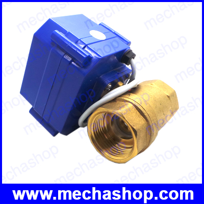 มอเตอร์วาล์วไฟฟ้าทองเหลือง วาล์วปิดเปิดน้ำไฟฟ้า 1/2" 4หุน CWX-60P DN15 BSP 2ทาง brass motorized ball valve , Actuator control valve DC24V CR05 5 wires (Feedback Signal)