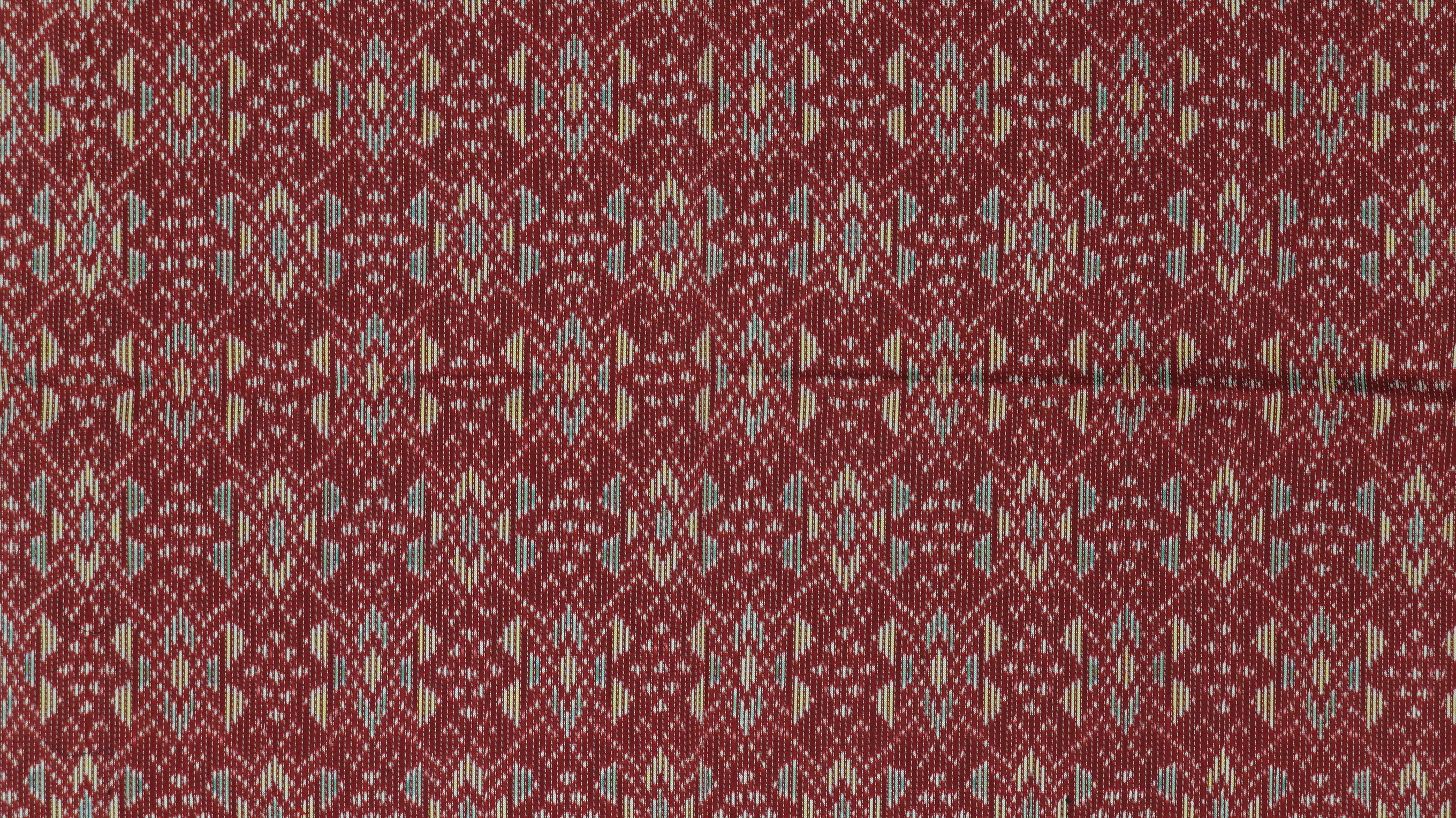 ซิ่น ผ้าไหมมัดหมี่ 3ตะกอ ขนาด 1x2เมตร ลายก้านแยง พื้นสีแดง รหัส R2Q-ME-066-1220670916