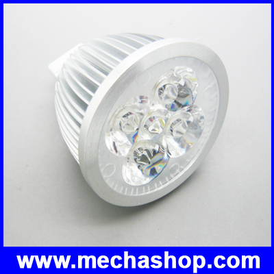 หลอดไฟ LED Spot Light MR16 5W แสงพุ่ง 30 องศา สีขาว 12V 5W อายุการใช้งาน 40,000 ชั่วโมง