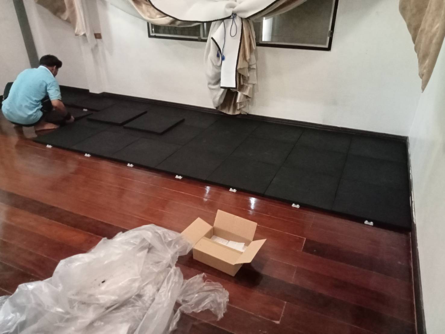 แผ่นยาง EPDM พื้นยางสังเคราะห์ แบบคลิ๊กล็อก