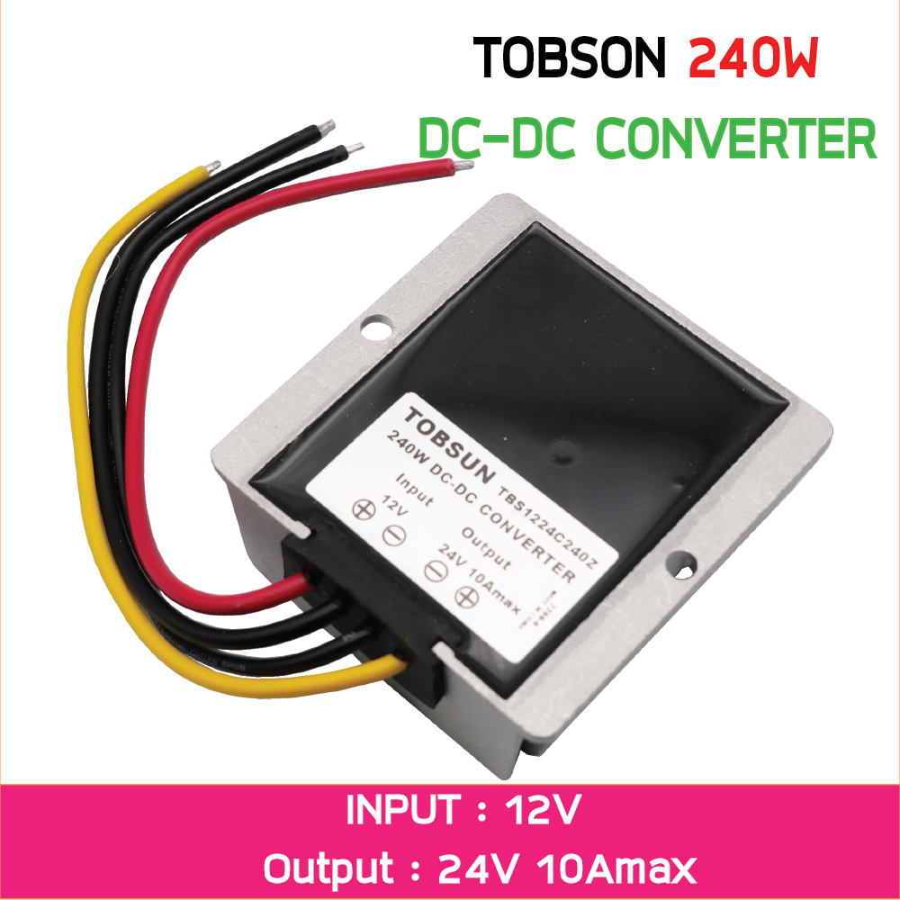 12V to 24V 10A 240W สวิทช์ชิ่งป้ายไฟวิ่ง ตัวแปลงแรงดันไฟ DC to DC Boost Voltage Converter Regulator ดีซีคอนเวอร์เตอร์