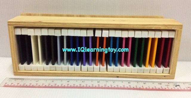 มอนเตสซอรี่ - กล่องสี(กล่องที่ 2) 12 คู่สี Montessori Colour Box กล่องซึ่งบรรจุแถบสีไว้ 24 ชิ้น เพื่อพัฒนาประสาทรับรู้ในการมองเห็นสี 2.5+ ส่งฟรี