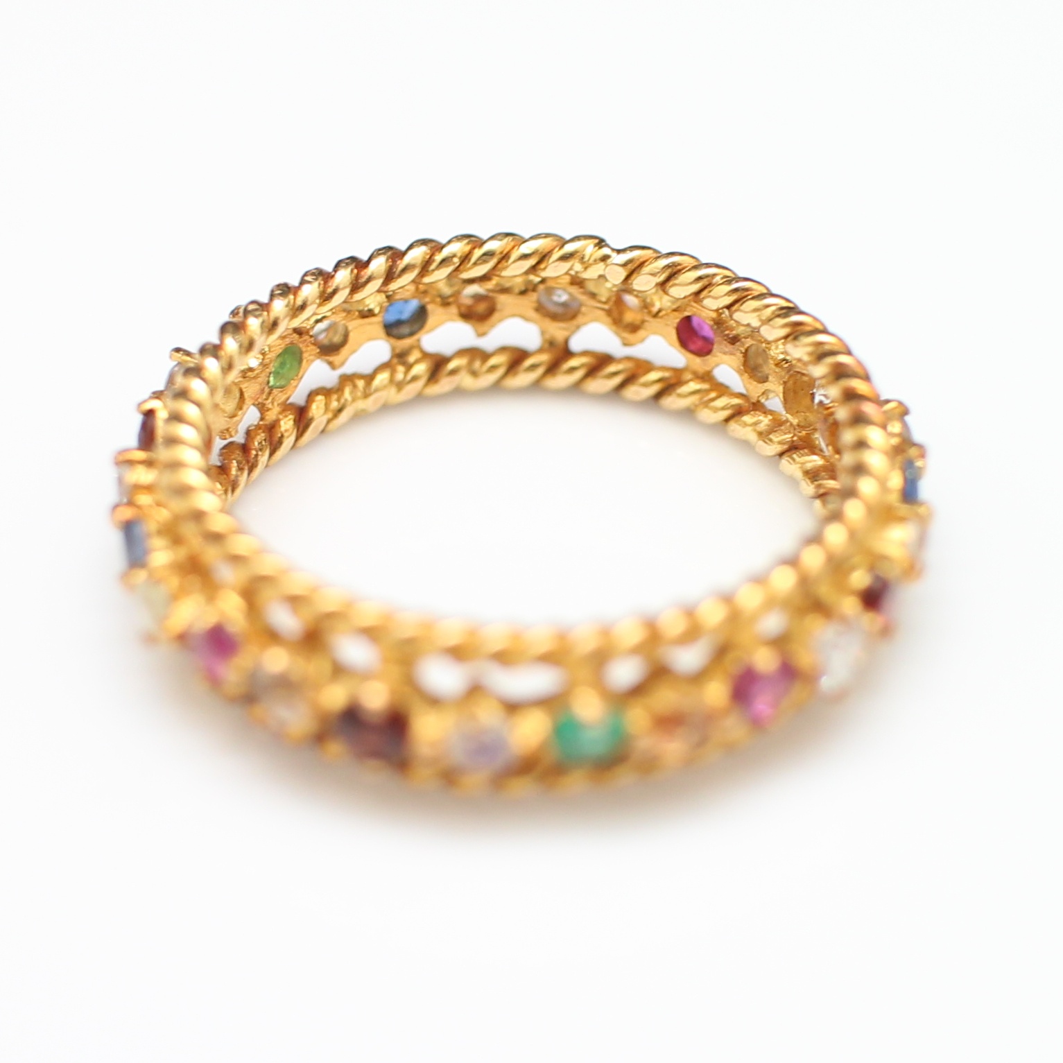 RG250379 แหวนพิรอดนพเก้าฉลุลาย ทองแท้ 18k นน.รวม 4.5 กรัม ขนาดแหวน 60