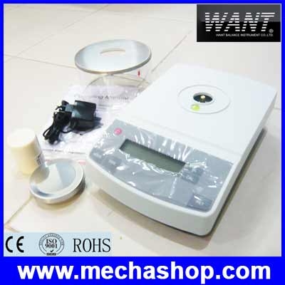 เครื่องชั่งแบบละเอียด 3 ตำแหน่ง เครื่องชั่งความละเอียดสูง WANT Multi-Point Calibration Precision Scale 200g/0.001g, 220g/0.001g, 320g/0.001g, 500g/0.001g จานชั่งวงกลม 80x80mm ยี่ห้อ WANT (จีน)