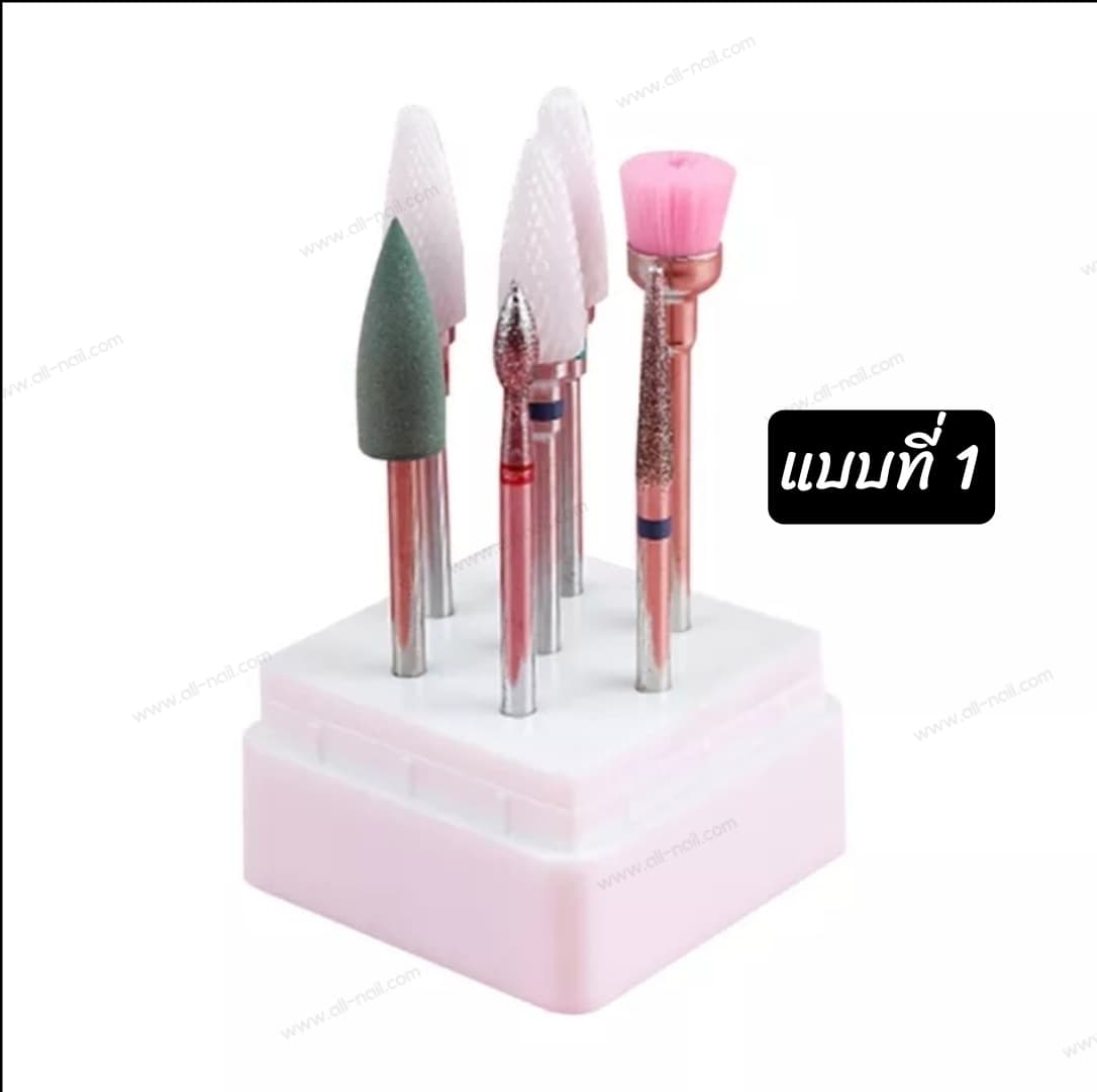 เซตหัวเจียรเล็บ หัวเจียรเซรามิก ตะไบหน้าเล็บ ข้างเล็บ มีให้เลือก3เซต