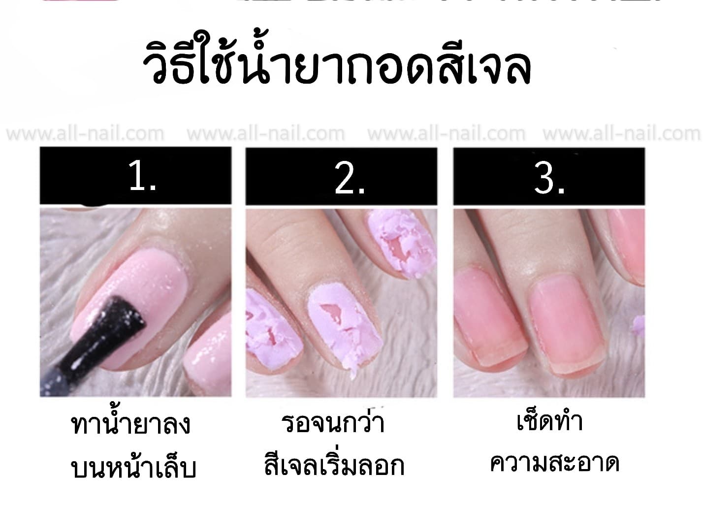 น้ำยาถอดสีเจล น้ำยาระเบิดสีเจล น้ำยาลอกเจล15ml. (magic remover)