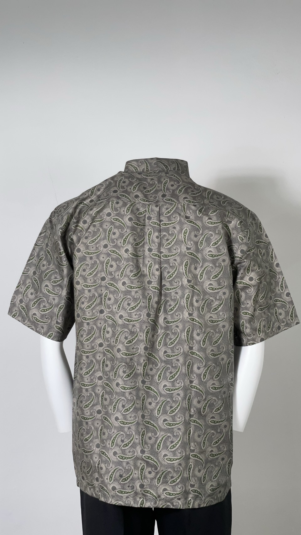 เสื้อเชิ้ต แขนสั้น ผ้าไหมพิมพ์ลาย ไหมแท้ Size XL รหัส DK-AA-1113682