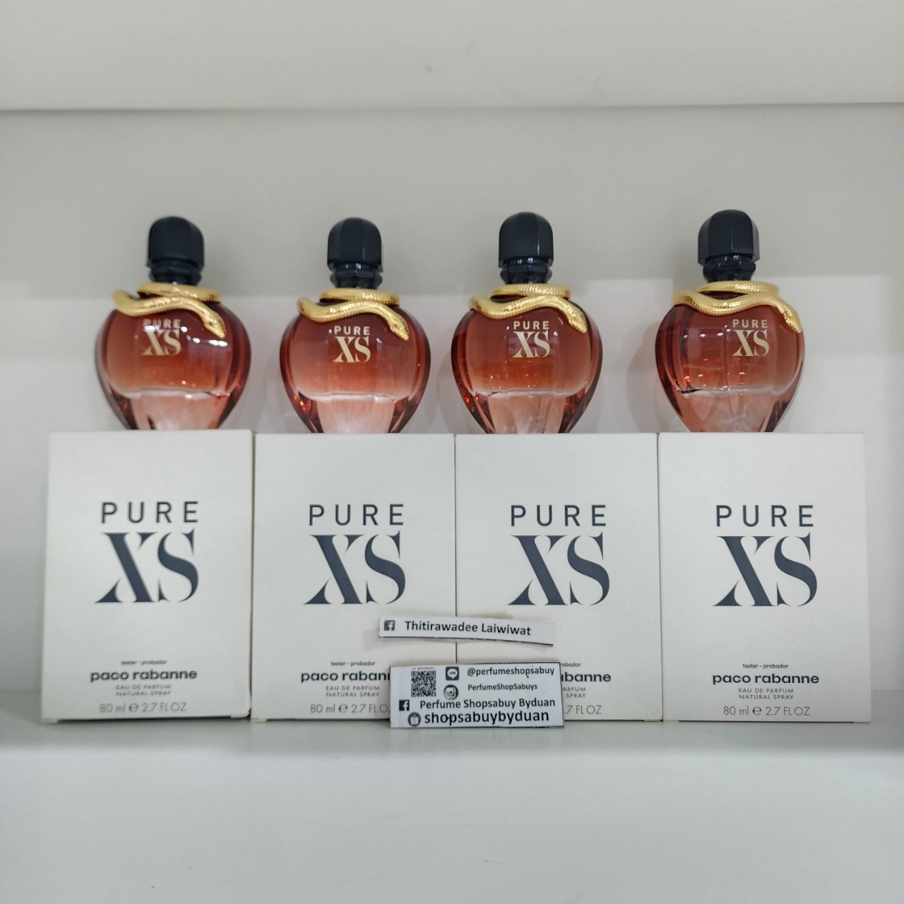 น้ำหอมแท้ PACO RABANNE Pure XS for Her EDP 80ml กล่องเทสเตอร์