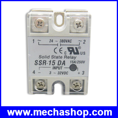 โซลิดสเตตรีเลย์ 15A solid state relay SSR-15DA 15A actually 3-32V DC TO 24-380V AC
