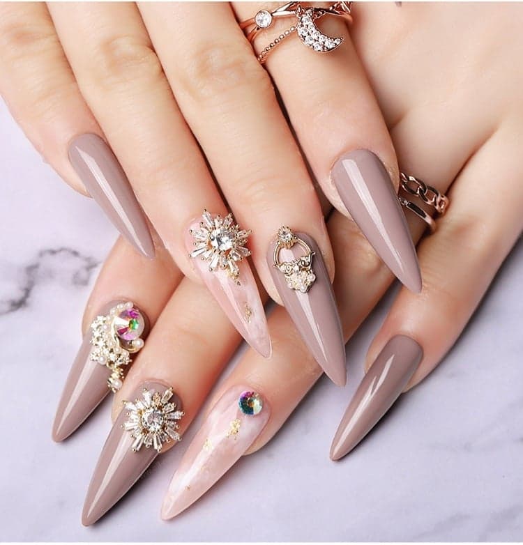 เล็บปลอม เล็บเกาหลี iBeautyLead ทรง Stiletto แบบยาว 500ชิ้น