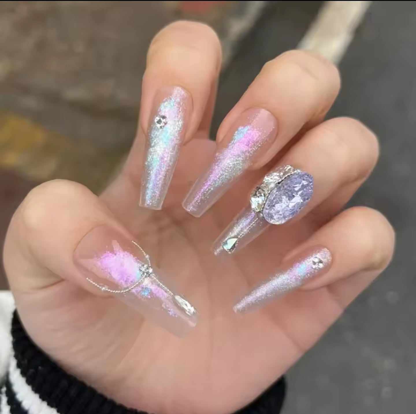 สีโพลาไรซ์ สีMermaid เนื้อครีมเมอเมด ตกแต่งเล็บ 6สี/เซต