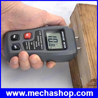 เครื่อวัดความชื้นเนื้อไม้ มิเตอร์วัดความชื้นไม้ EMT01 0-99.9% 2 Pins Digital Wood Moisture Meter Humidity Tester Accuracy 0.5%
