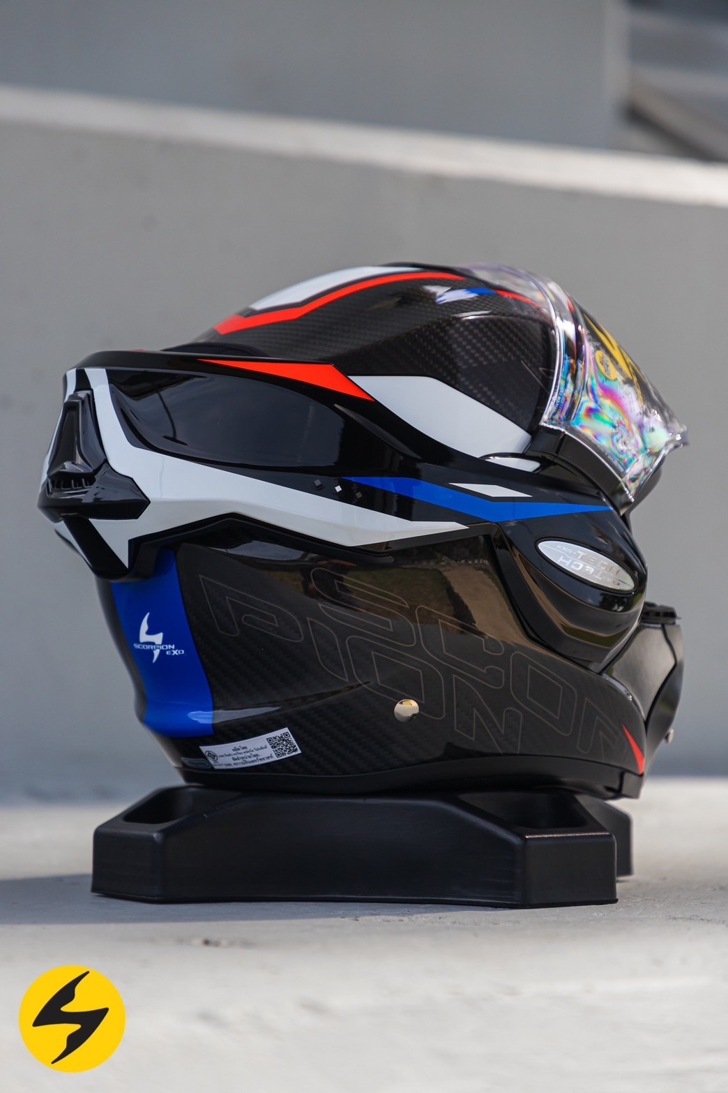 Scorpion EXO - รุ่น EXo Tech ลาย Rover Carbon Black/Blue/Red คาร์บอน Modular