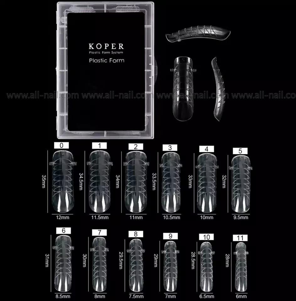 เล็บแพทเทิร์น Dual Form ฟอร์มต่อเล็บPoly Gel 12ไซส์ รวม120ชิ้น