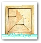Kumon- Tangram Block Puzzle คุมอง เป็นบล็อคไม้ 7 ชิ้น ช่วยฝึกสมาธิ ฝึกกล้ามเนื้อมือและประสาทสายตาเรียนรู้เรื่องรูปทรง และความคิดสร้างสรรค์ ส่งฟรี