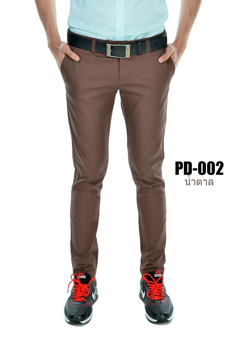 กางเกงขายาว รุ่น PD-002 (สีน้ำตาล)