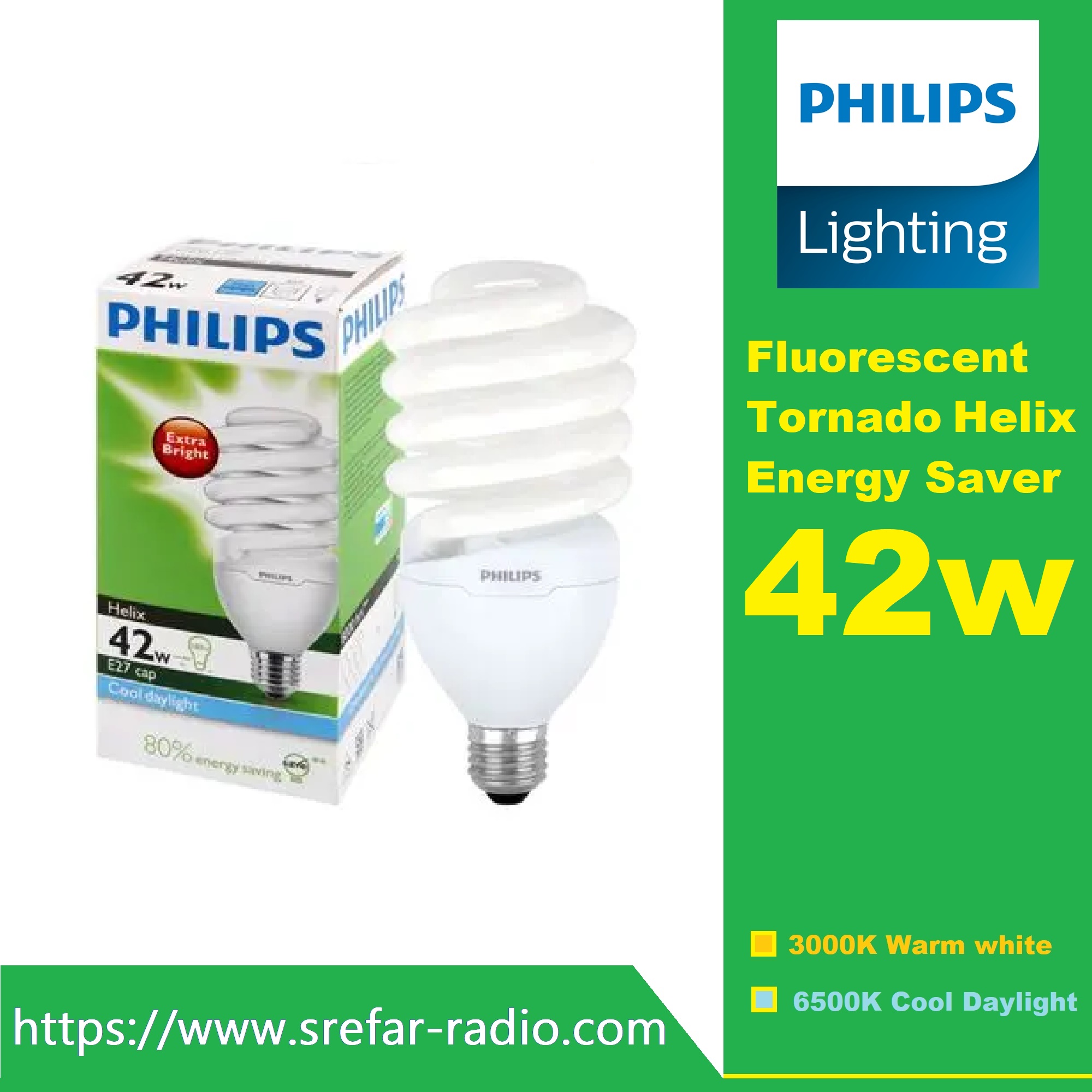PHILIPS Fluorescent HELIX หลอดตะเกียบ E27 42W