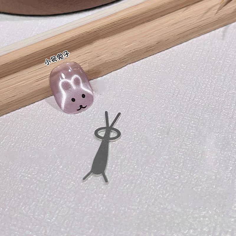 แม่เหล็กดูดสีเจล แม่เหล็กดูดสีแคทอาย Cat Eye แม่เหล็กวาดลายเล็บ3D รูปกระต่าย มี2แบบ