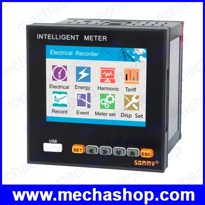 มิเตอร์วัดกำลังไฟฟ้า มิเตอร์บันทึกการใช้พลังงานไฟฟ้า Intelligent Energy Recorder and Data Logger ER9-RD38-FH