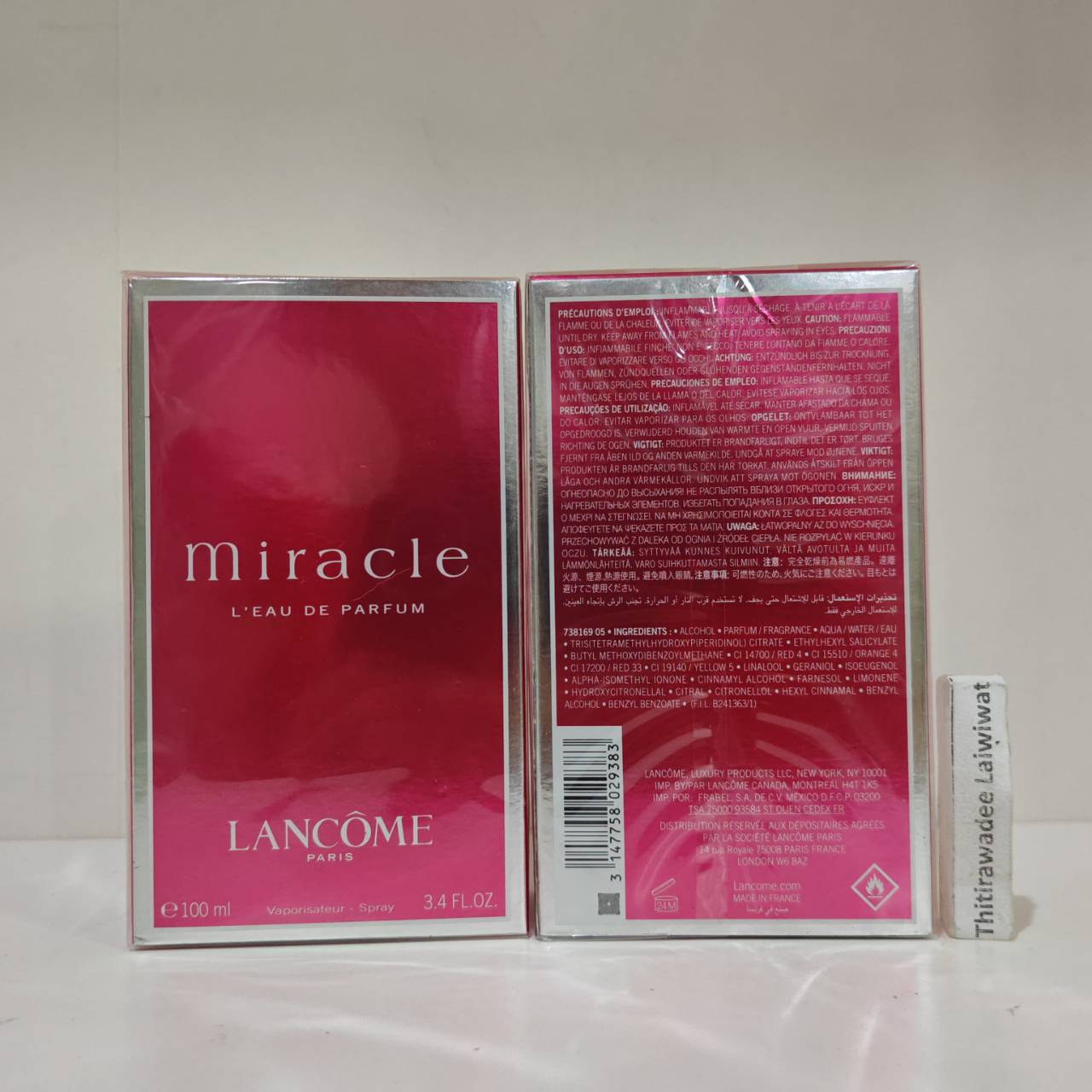 น้ำหอมแท้ Lancome Miracle for Women EDP 100ml กล่องซีล