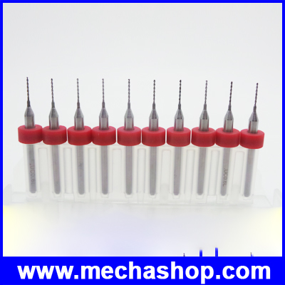 ดอกเจาะ ขนาด 0.6มม. (1ชุด มี10ดอกเจาะ) Tungsten Carbide mini Micro drill Bit Tool for Print Circuit Board PCB cnc drill Bits Machine Carbide Jewelry