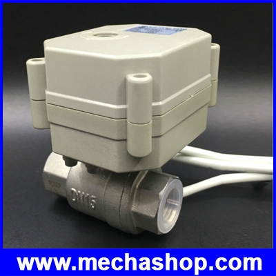 มอเตอร์วาล์ว ปรับวาล์วอัตโนมัติ TFM15-S2-C SS304 1/2'' DN15 Proportional Valve เลือก 0-5V,0-10V or 4-20mA DC9V-24V 5 Wires (สินค้า Pre-Order)