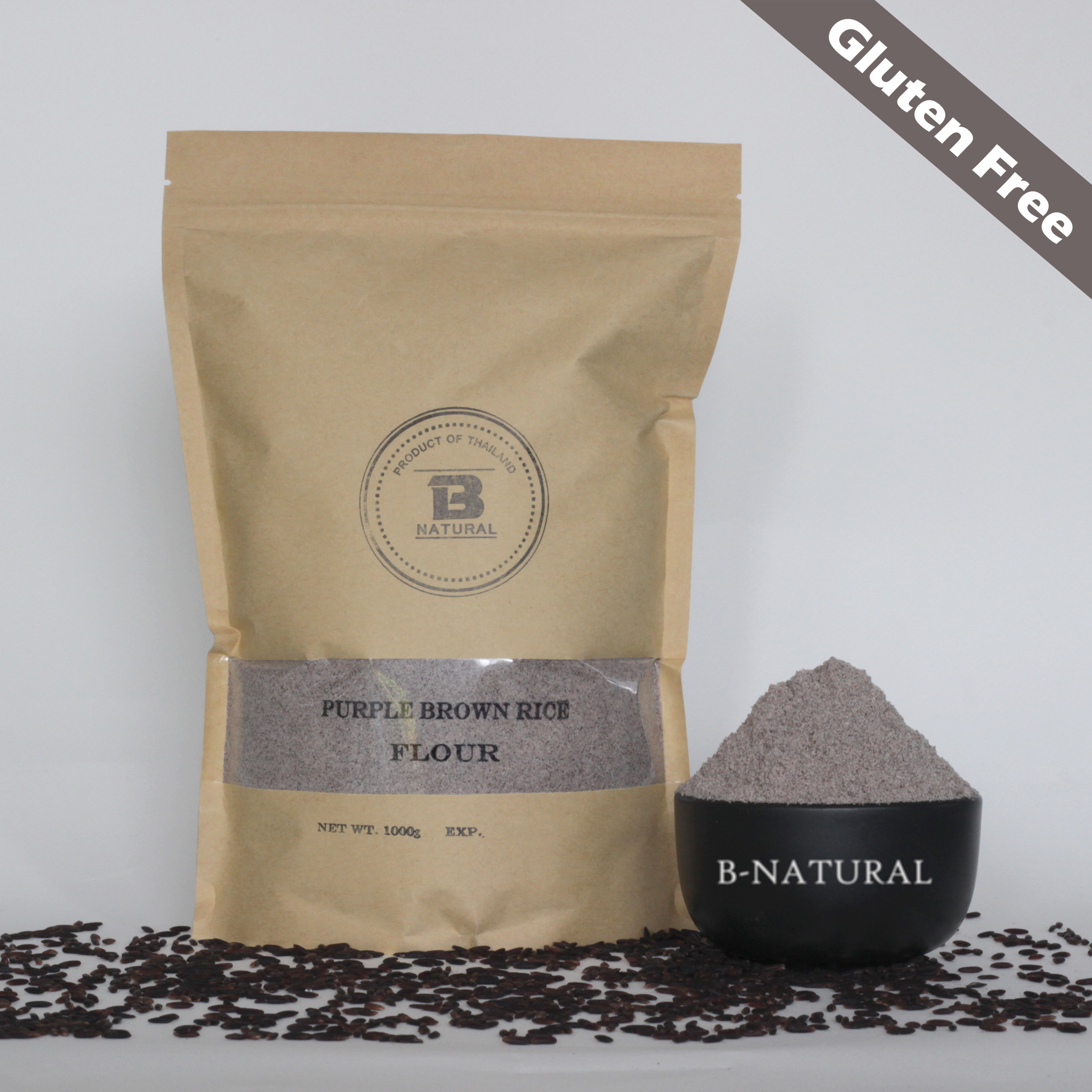 แป้งข้าวหอมนิล Purple Brown Rice Flour (Gluten Free)
