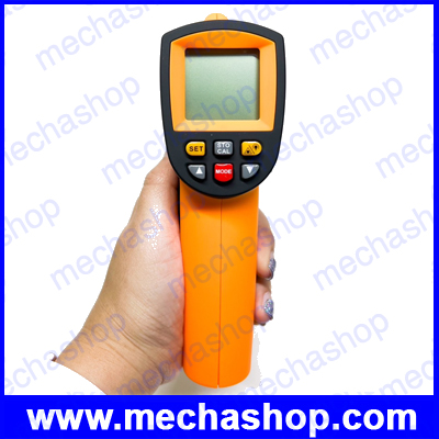 เครื่องวัดอุณหภูมิ เทอร์โมมิเตอร์ อินฟาเรด มิเตอร์วัดอุณหภูมิอินฟาเรด Digital Infrared Thermometer -50-750C พร้อมกล่องพลาสติกอย่างดี