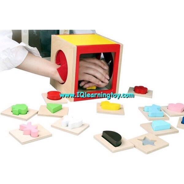 Shadow Puzzle blocks in the Box กล่องลึกลับ ของเล่นจับคู่รูปทรง-เงา ฝึกเรื่องประสาทสัมผัส สอนเรื่องสี รูปทรง ฝึกสมาธิ (3+)ส่งฟรี