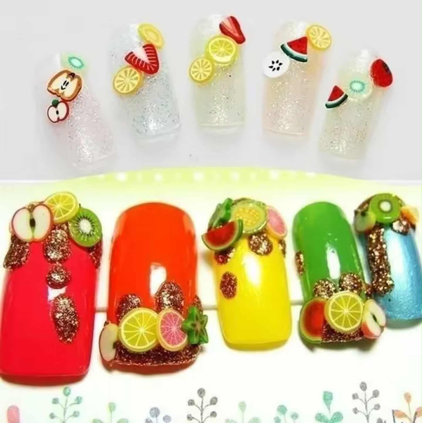 Fimo ฟีโม่ตกแต่งเล็บ อะไหล่ติดเล็บ Fimo Fruit Nail
