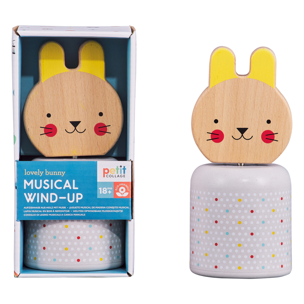 Lovely Bunny Musical Wooden Wind-up Baby 0-2 แรกเกิด-2ปี ของเล่นไม้มีเสียง Non Toxic กล่องดนตรี Imported Form UK