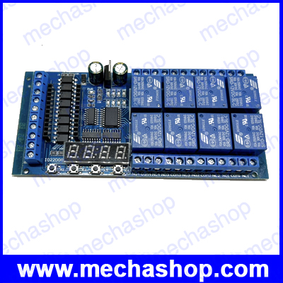 บอร์ดควบคุมตั้งเวลา DC 12V 8 Channel Pro mini PLC Board Relay Shield Module for Arduiuo Multifunction Delay Timer