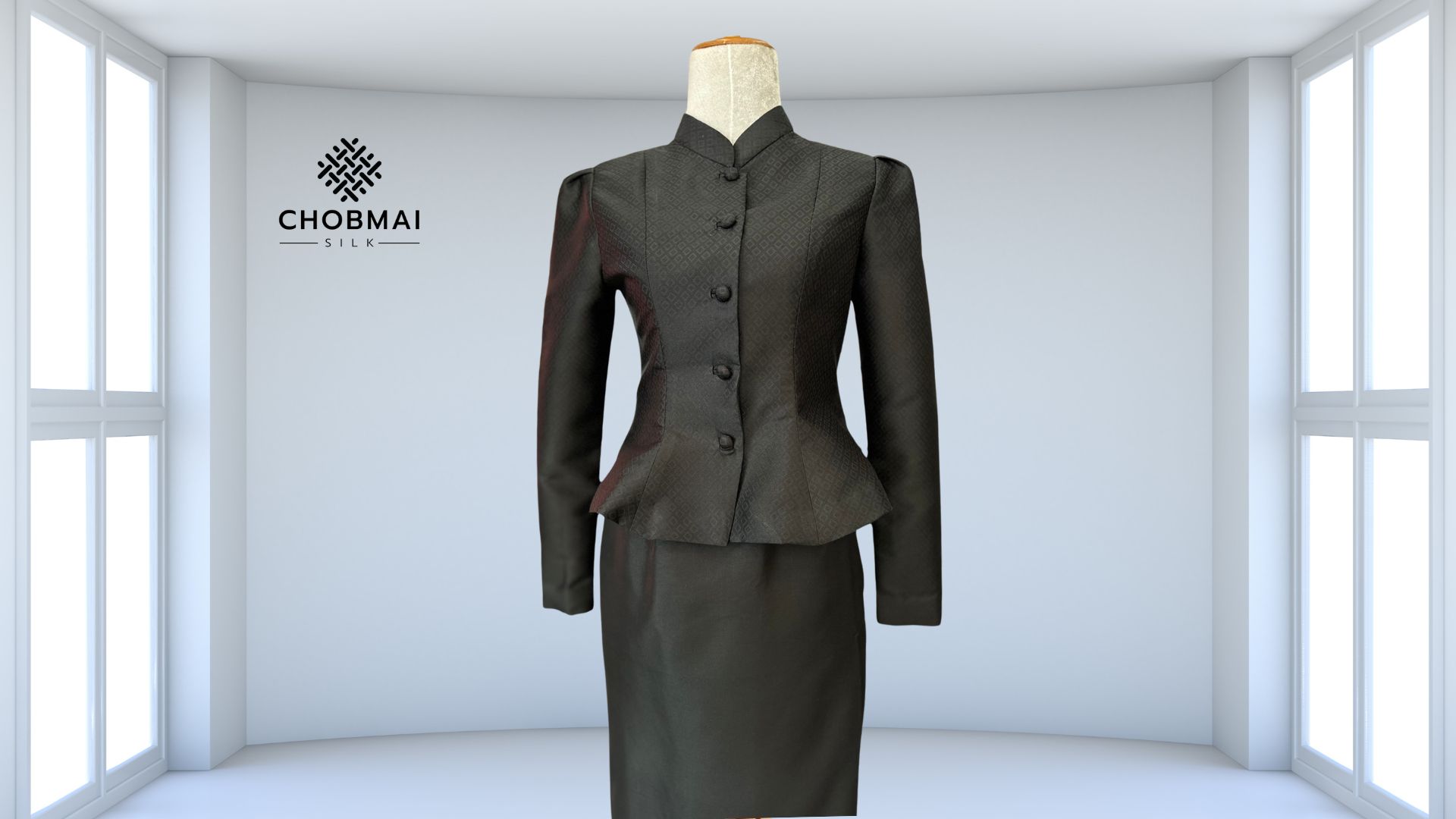 แบบตัด เสื้อผ้าไหม (ไม่รวมผ้า) ตามแบบ รหัส CUT-ST-2411663