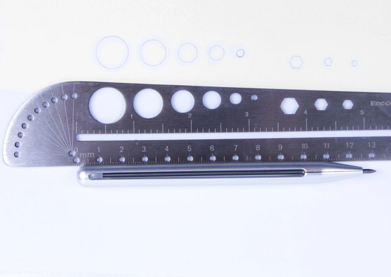 ไม้บรรทัดเขียนแบบ ทรงมีดมาเชเต้ ค่าย EDC GEAR