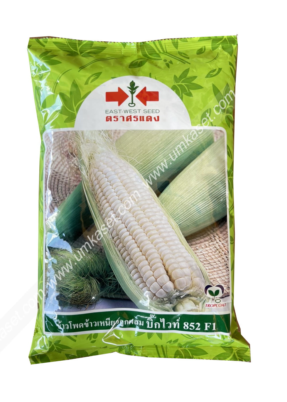 ข้าวโพดข้าวเหนียว บิ๊กไวท์852 ตราศรแดง 1 กิโล