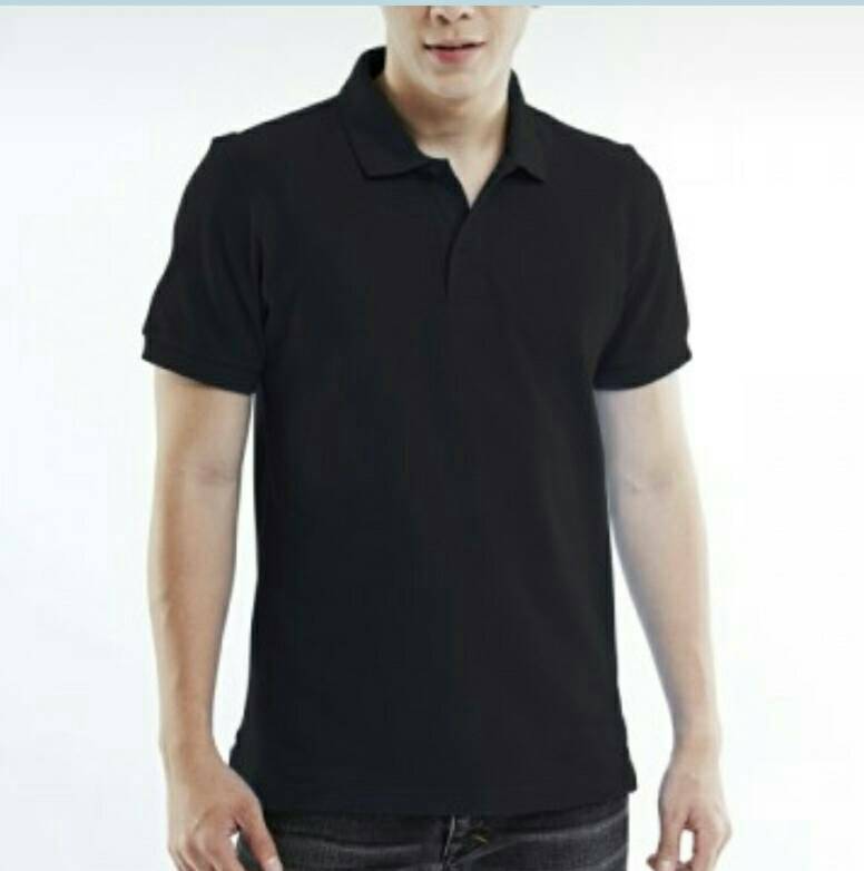 เสื้อคอปก POLO สีดำล้วน BIGSIZE