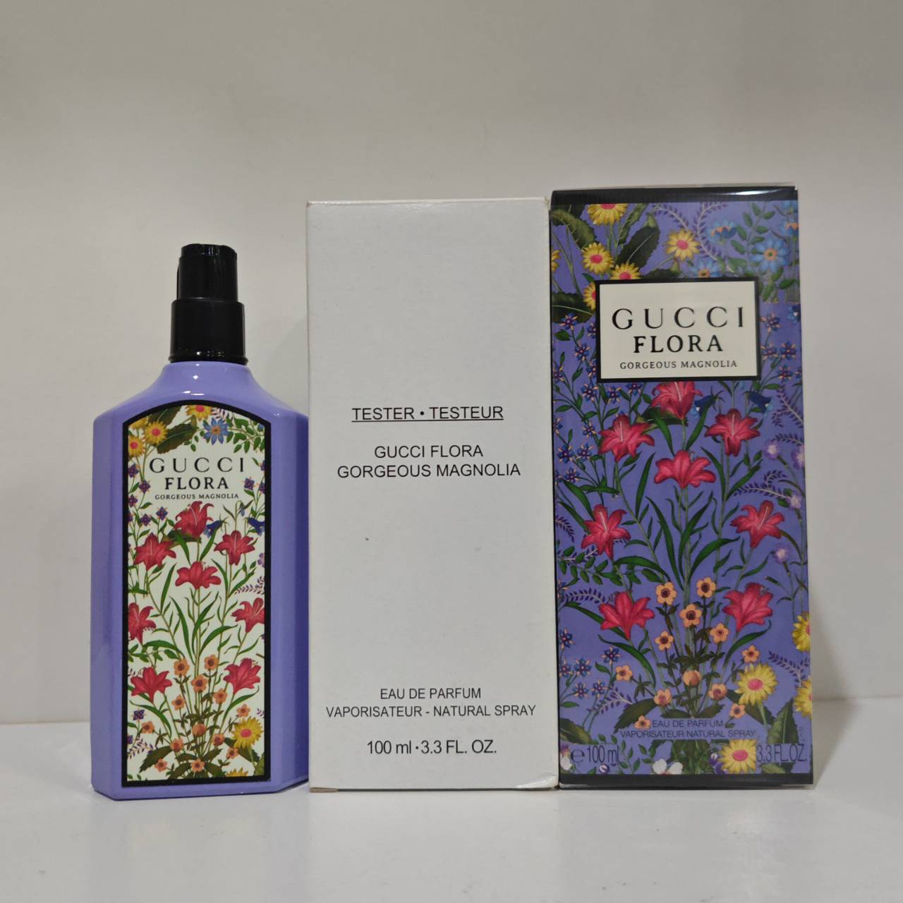 น้ำหอมแท้ Gucci Flora Gorgeous Magnolia Eau de Parfum 100ml Tester ฝาดำ