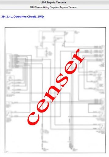 CD คู่มือซ่อมเกียร์ รถยนต์ TOYOTA TACOMA ปี 96 และ เกียร์รุ่น A340E (EN)