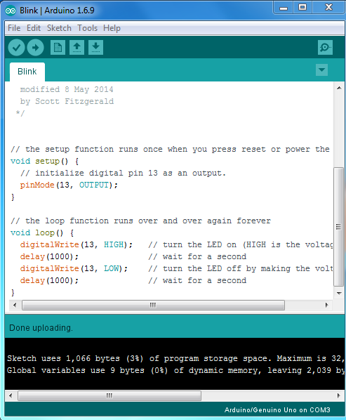 ทดสอบอัปโหลดโปรแกรม Arduino