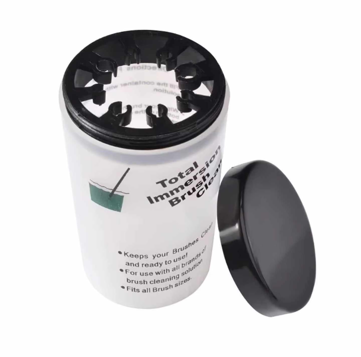 ถ้วยล้างพู่กัน แก้วสำหรับแช่พู่กัน มีตัวหนีบช่วยถนมขนพู่กัน