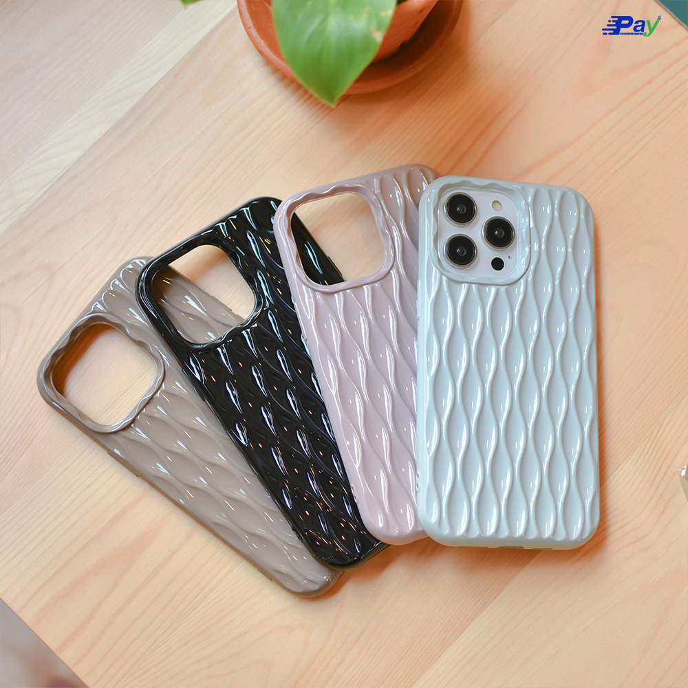 เคสโทรศัพท์ iPhone ลายคลื่นน้ำ ซิลิโคนนิ่ม สำหรับ14ProMax/13/12pro/12/11