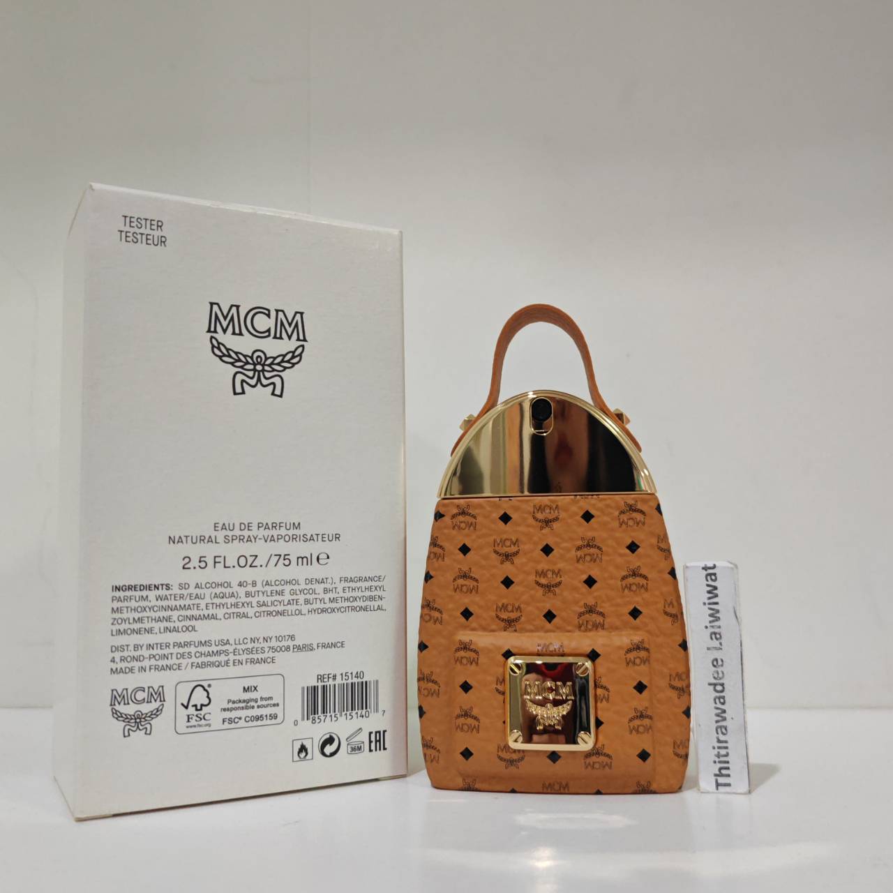 น้ำหอมแท้ MCM Eau de Parfum 75ml กล่องเทสเตอร์ โคเมี่ยมดำ1จุด